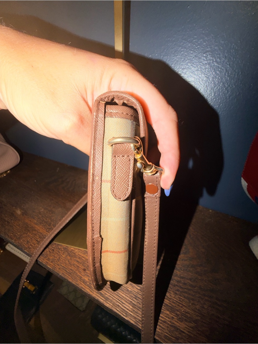 Burberry Vintage Tan and Brown Plaid Crossbody Bag - Picture 8 of 8